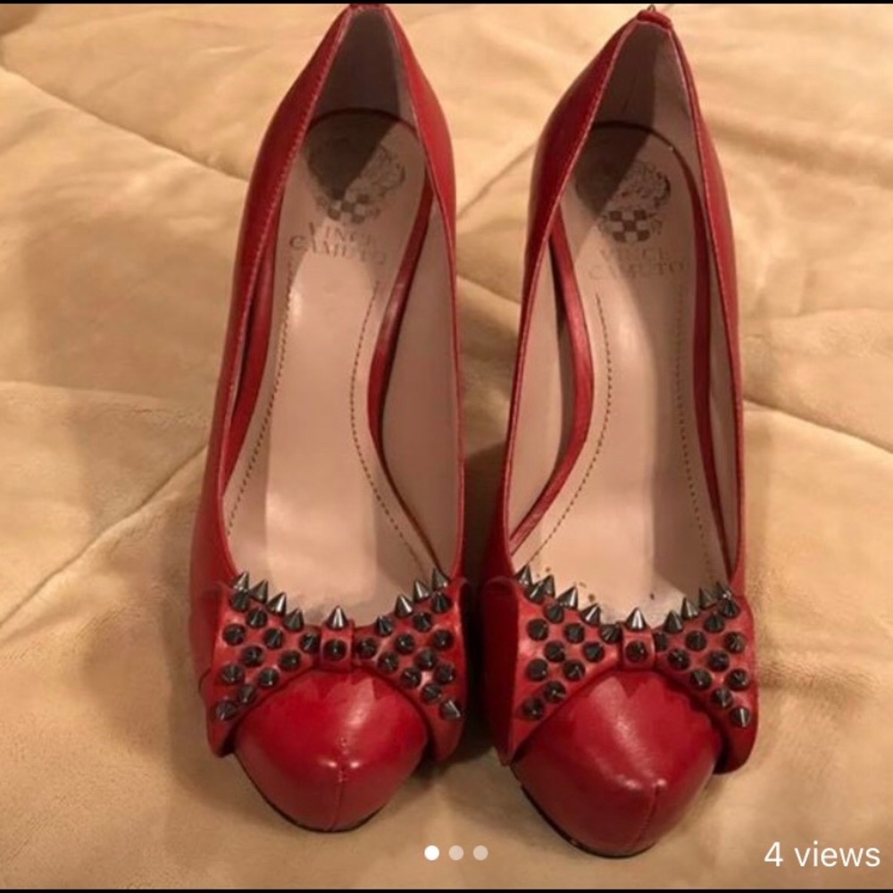 Vince Camuto Red Spike Pumps Size 8
